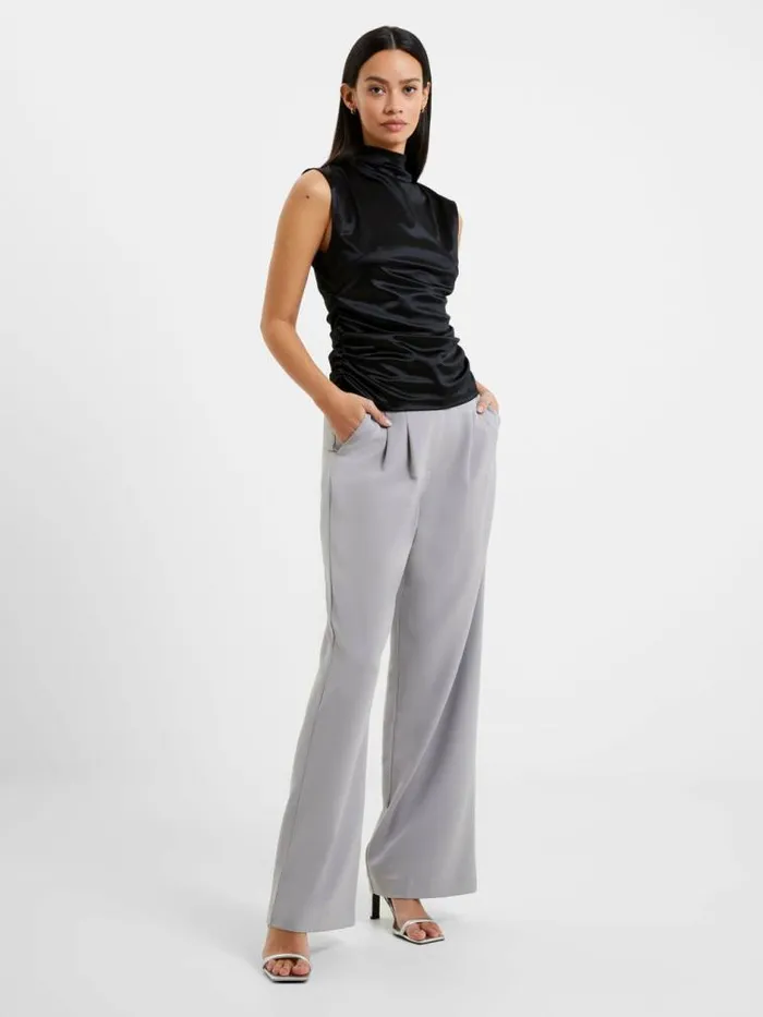 French Connection Rosita Shine Top Blackout Women Tops