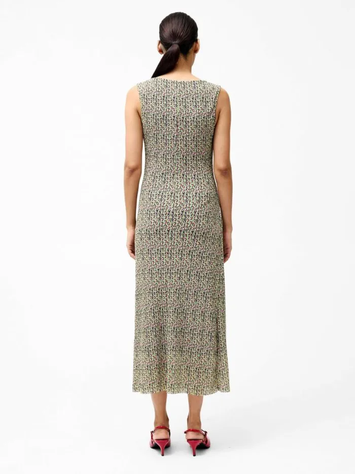 French Connection Shannon Ruched Midi Dress Navy Multi Women Dresses