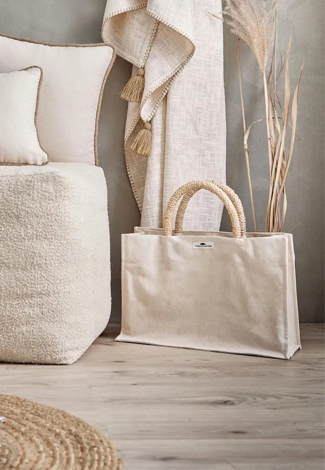 FYNCHHATTON Amari Shopper Made Of Cotton Offwhite Living Accessories