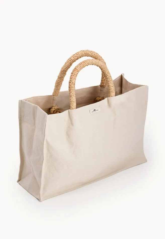 FYNCHHATTON Amari Shopper Made Of Cotton Offwhite Living Accessories
