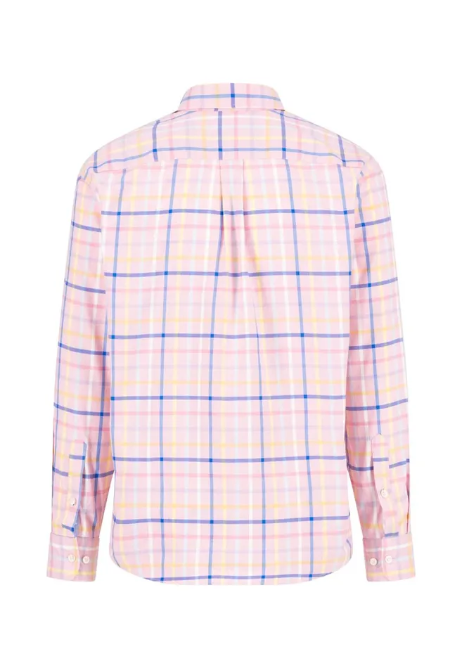 FYNCHHATTON Checked Cotton Shirt With Buttondown Collar Vivid Yellowpee Men Shirts