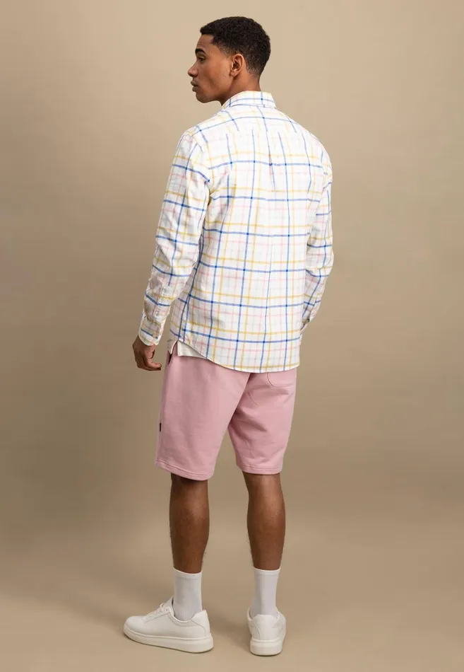 FYNCHHATTON Checked Cotton Shirt With Buttondown Collar Vivid Yellowpee Men Shirts