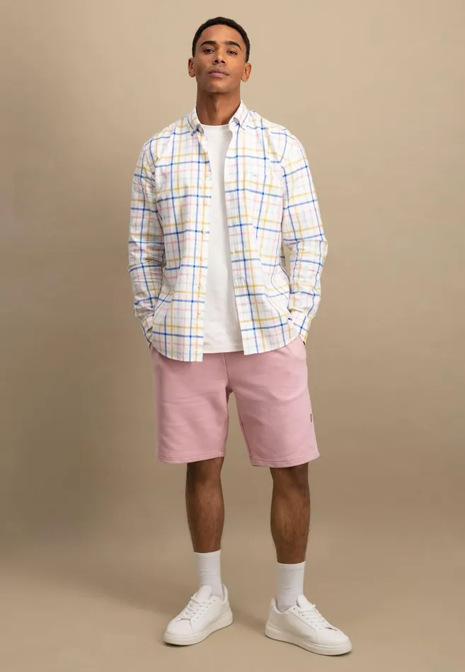 FYNCHHATTON Checked Cotton Shirt With Buttondown Collar Vivid Yellowpee Men Shirts
