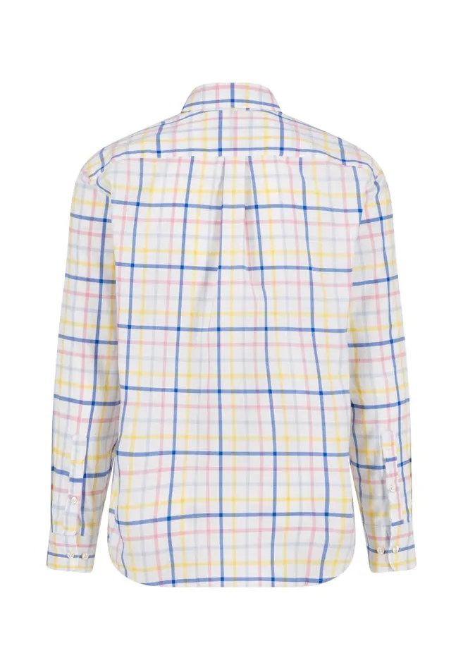 FYNCHHATTON Checked Cotton Shirt With Buttondown Collar Vivid Yellowpee Men Shirts
