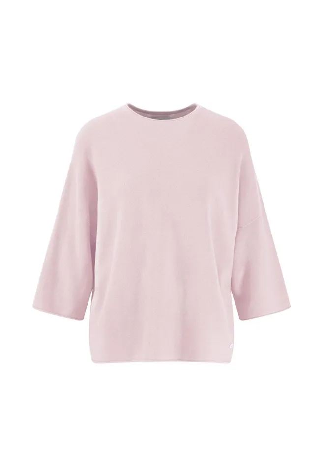 FYNCHHATTON Cotton Knitting Sweaters With Wide Sleeves Neon Papayamilkfresh Roselight Blue Women Sweater