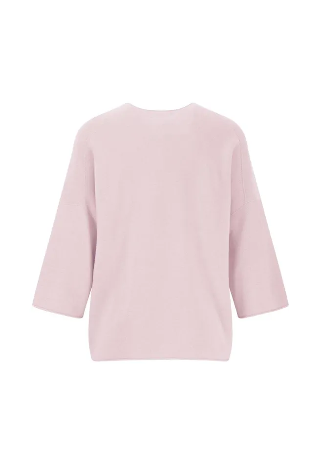 FYNCHHATTON Cotton Knitting Sweaters With Wide Sleeves Neon Papayamilkfresh Roselight Blue Women Sweater