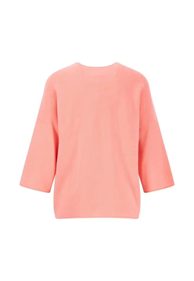 FYNCHHATTON Cotton Knitting Sweaters With Wide Sleeves Neon Papayamilkfresh Roselight Blue Women Sweater