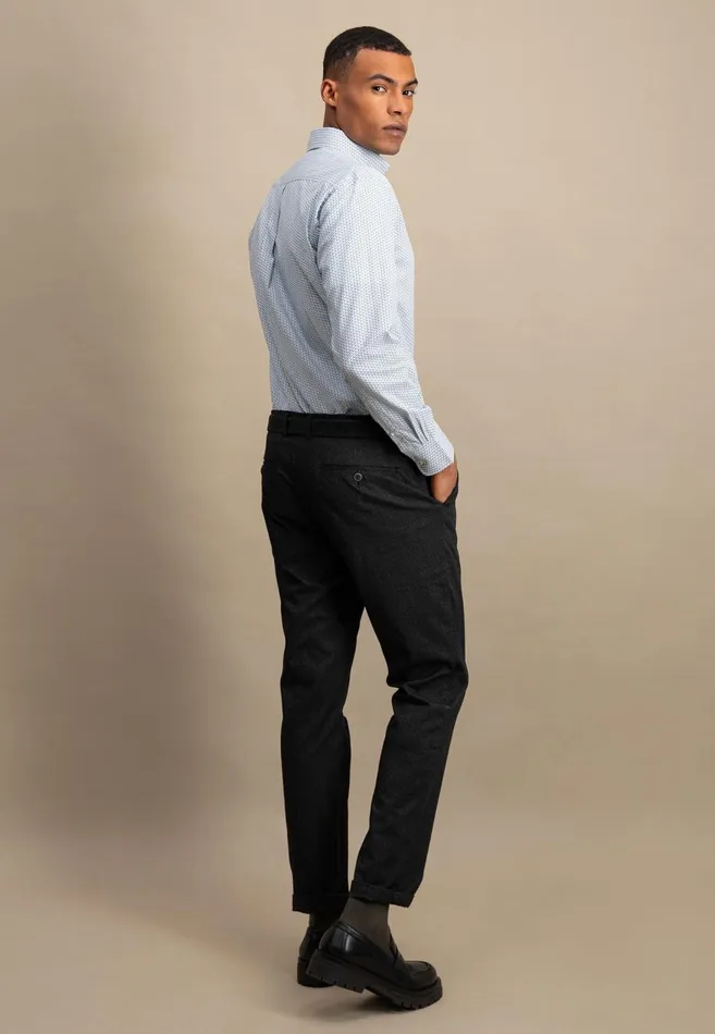 FYNCHHATTON Cotton Shirt With Allover Print Vibrant Bluedark Emeraldnavy Men Shirts