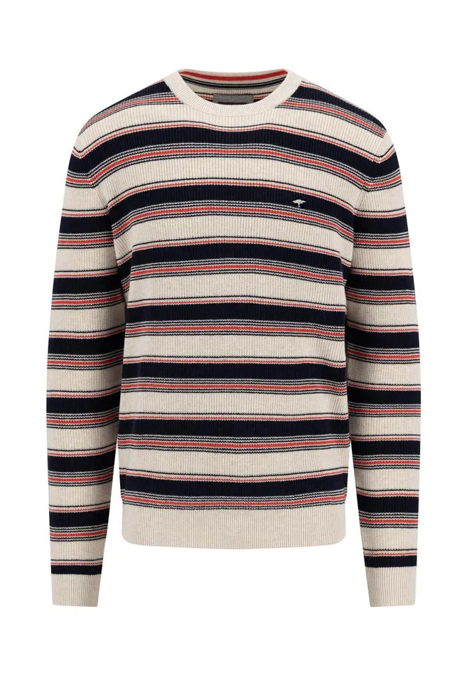 FYNCHHATTON Cotton Sweater In Strip Look New Offwhite Men Sweater