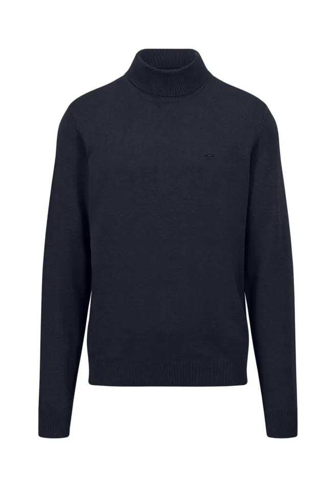 FYNCHHATTON Cotton Sweater With Turtleneck Hazelnavynightcharcoaldark Emerald Men Sweater