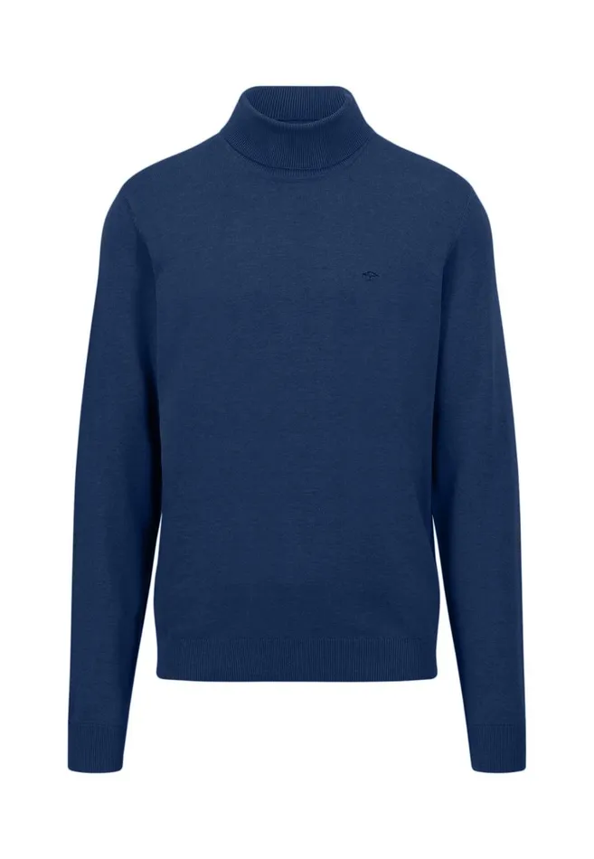 FYNCHHATTON Cotton Sweater With Turtleneck Hazelnavynightcharcoaldark Emerald Men Sweater