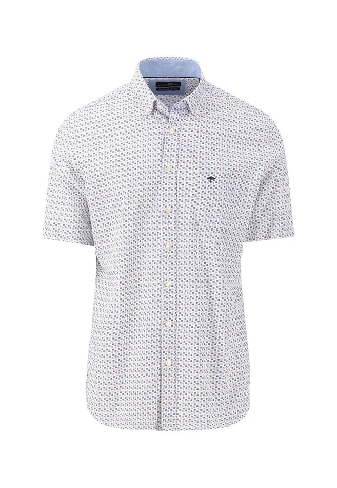 FYNCHHATTON Dotted Short sleeved Shirt Made Of Pure Cotton Dusty Lavenderleaf Greenorient Redsummer Breeze Men Sale FYNCHHATTON Dotted Short sleeved Shirt Made Of Pure Cotton Dusty Lavenderleaf Greenorient Redsummer Breeze Men Sale