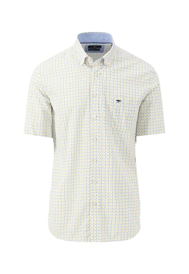 FYNCHHATTON Dotted Short sleeved Shirt Made Of Pure Cotton Dusty Lavenderleaf Greenorient Redsummer Breeze Men Sale FYNCHHATTON Dotted Short sleeved Shirt Made Of Pure Cotton Dusty Lavenderleaf Greenorient Redsummer Breeze Men Sale