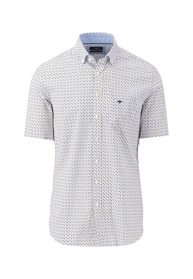 FYNCHHATTON Dotted Short sleeved Shirt Made Of Pure Cotton Dusty Lavenderleaf Greenorient Redsummer Breeze Men Sale FYNCHHATTON Dotted Short sleeved Shirt Made Of Pure Cotton Dusty Lavenderleaf Greenorient Redsummer Breeze Men Sale