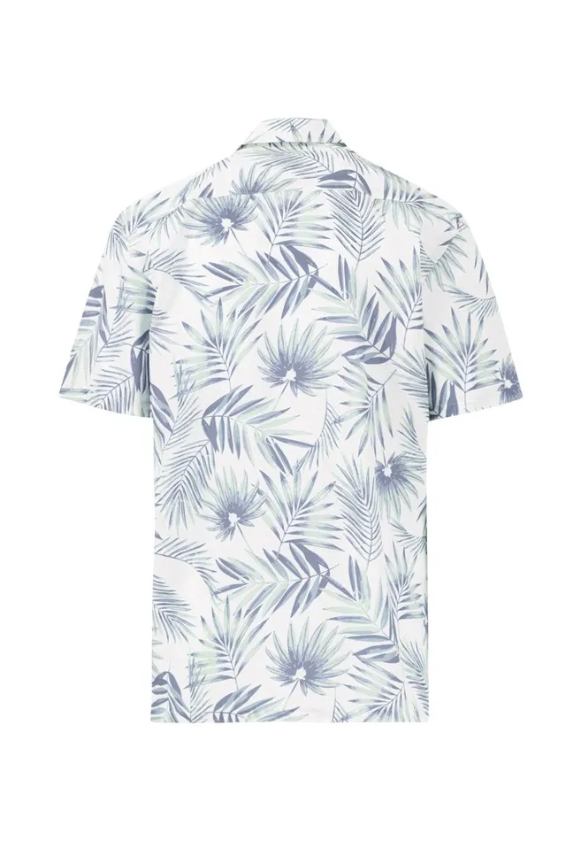 FYNCHHATTON Halbbar Shirt With Floral Alloverprint New Offwhitesand Men Shirts