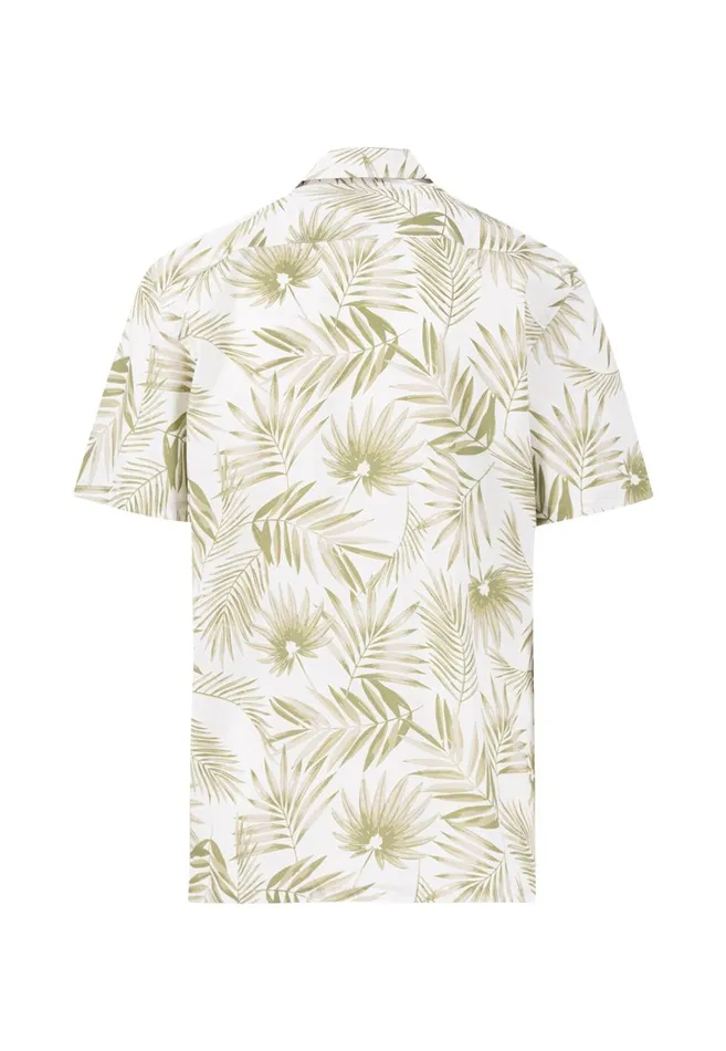FYNCHHATTON Halbbar Shirt With Floral Alloverprint New Offwhitesand Men Shirts