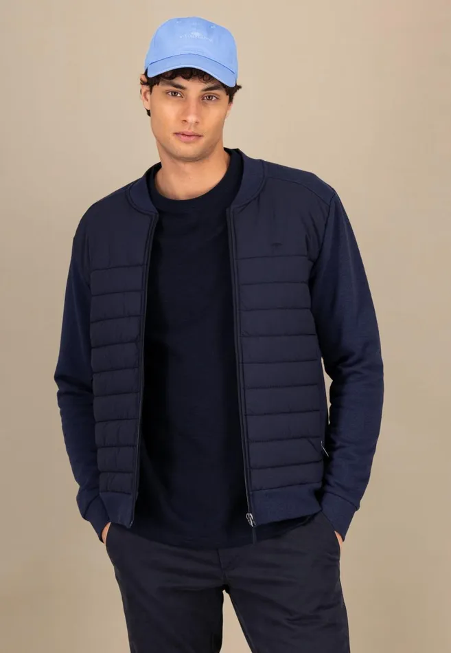 FYNCHHATTON Hybrid Jacket With Quilting Navy Men Jackets and Coats