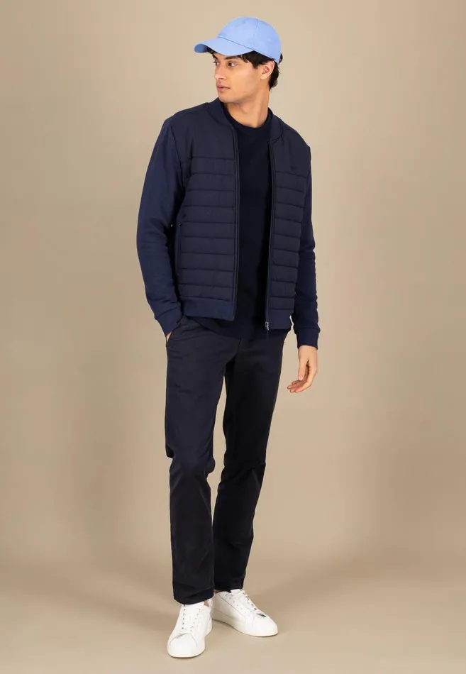 FYNCHHATTON Hybrid Jacket With Quilting Navy Men Jackets and Coats