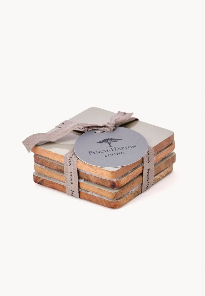 FYNCHHATTON Jala Coasters Set Of 4 Sageorchidelephant Graydove Blue Living Kitchen Accessories FYNCHHATTON Jala Coasters Set Of 4 Sageorchidelephant Graydove Blue Living Kitchen Accessories