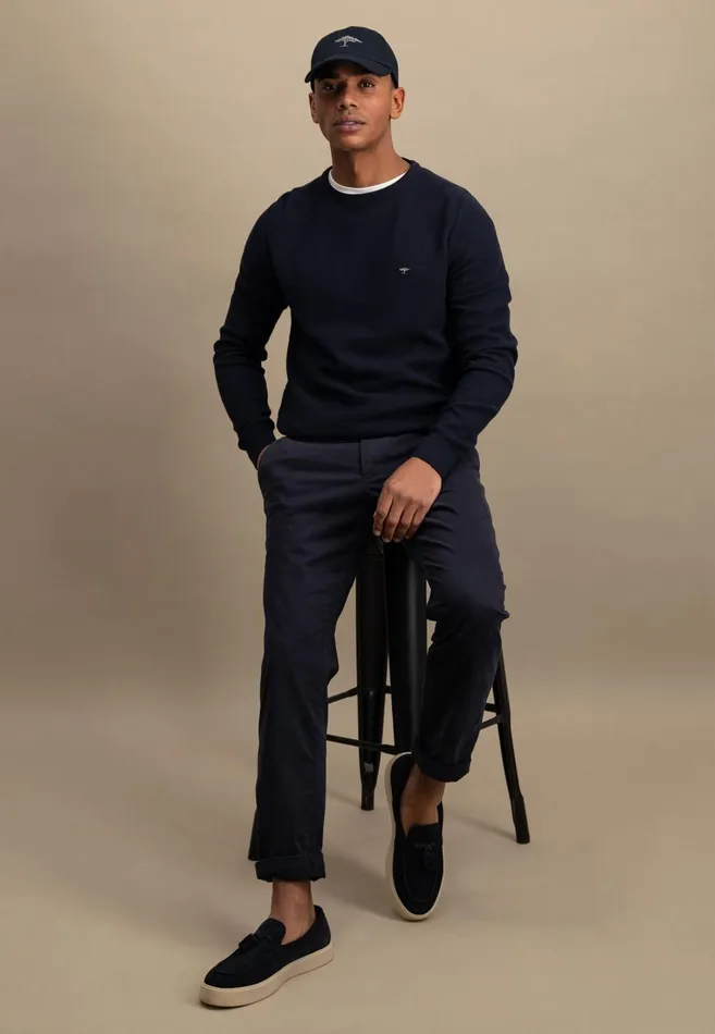 FYNCHHATTON Knitting Sweater Made Of 100 Cotton Vivid Yellownew Offwhiteturf Greensplashy Oceanstrong Bluenavypoppy Rednight Men Sweater