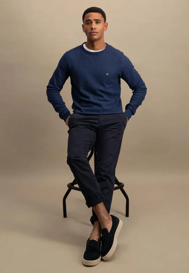 FYNCHHATTON Knitting Sweater Made Of 100 Cotton Vivid Yellownew Offwhiteturf Greensplashy Oceanstrong Bluenavypoppy Rednight Men Sweater