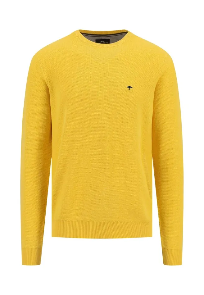 FYNCHHATTON Knitting Sweater Made Of 100 Cotton Vivid Yellownew Offwhiteturf Greensplashy Oceanstrong Bluenavypoppy Rednight Men Sweater