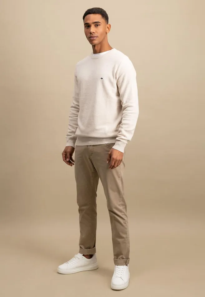 FYNCHHATTON Knitting Sweater Made Of 100 Cotton Vivid Yellownew Offwhiteturf Greensplashy Oceanstrong Bluenavypoppy Rednight Men Sweater