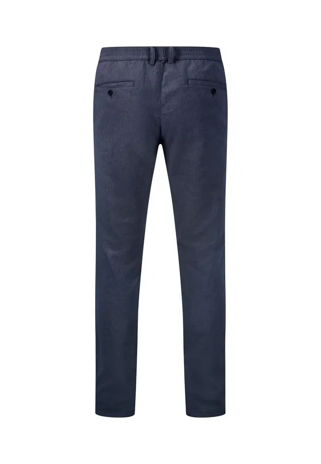 FYNCHHATTON Light Chino Pants Made Of Linen Cotton Mix Dark Navystone Men Sale