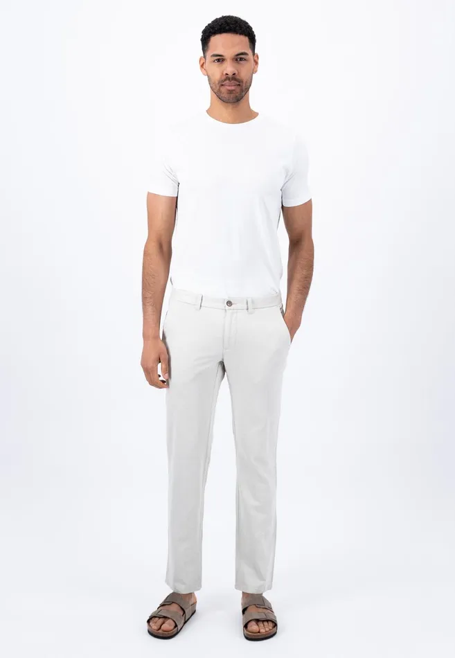 FYNCHHATTON Light Chino Pants Made Of Linen Cotton Mix Dark Navystone Men Sale