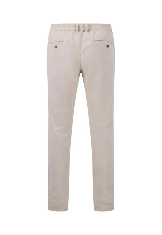 FYNCHHATTON Light Chino Pants Made Of Linen Cotton Mix Dark Navystone Men Sale