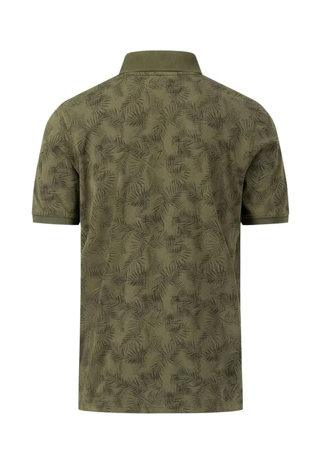 FYNCHHATTON Loose Polo Shirt With A Summer Print Dusty Olivesoft Greennavycrystal Blue Men Polo Shirt FYNCHHATTON Loose Polo Shirt With A Summer Print Dusty Olivesoft Greennavycrystal Blue Men Polo Shirt