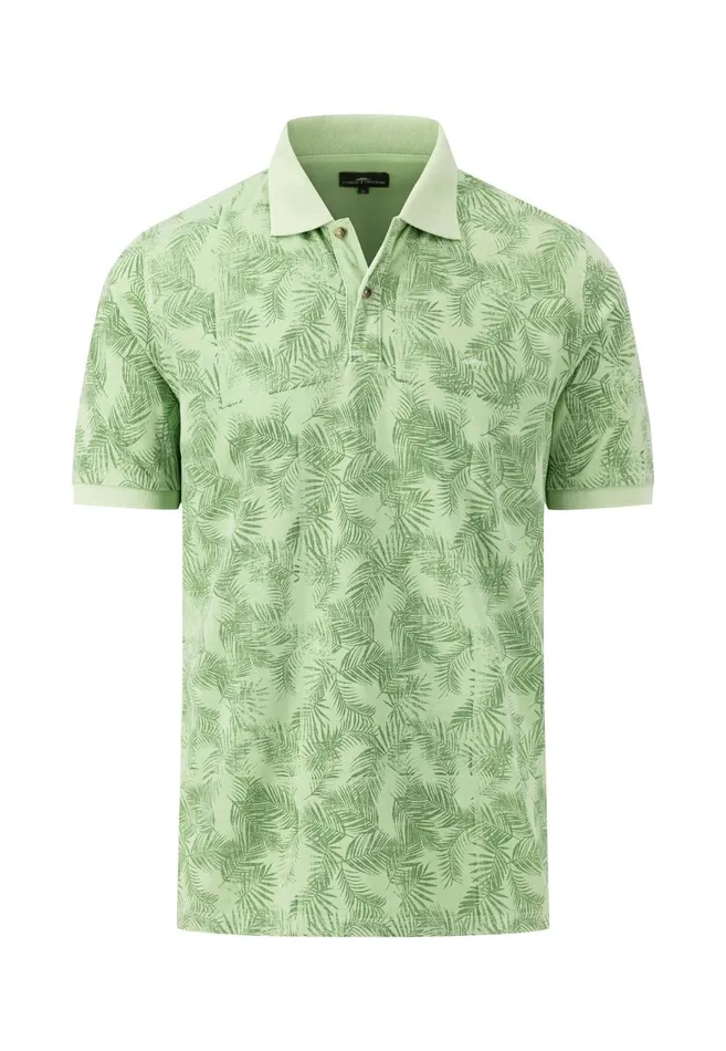 FYNCHHATTON Loose Polo Shirt With A Summer Print Dusty Olivesoft Greennavycrystal Blue Men Polo Shirt FYNCHHATTON Loose Polo Shirt With A Summer Print Dusty Olivesoft Greennavycrystal Blue Men Polo Shirt
