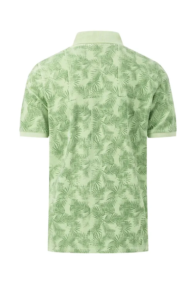 FYNCHHATTON Loose Polo Shirt With A Summer Print Dusty Olivesoft Greennavycrystal Blue Men Polo Shirt FYNCHHATTON Loose Polo Shirt With A Summer Print Dusty Olivesoft Greennavycrystal Blue Men Polo Shirt