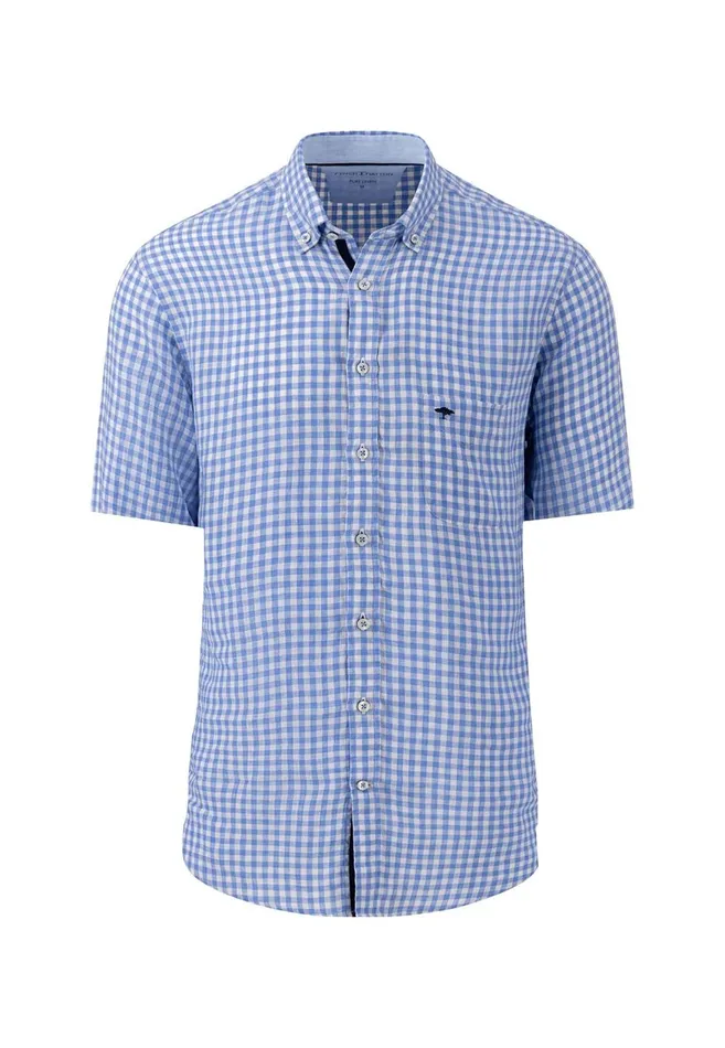 FYNCHHATTON Maritime Short Arm Linen Shirt Crystal Bluewhitenightsummer Breeze Men Sale FYNCHHATTON Maritime Short Arm Linen Shirt Crystal Bluewhitenightsummer Breeze Men Sale