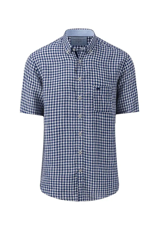 FYNCHHATTON Maritime Short Arm Linen Shirt Crystal Bluewhitenightsummer Breeze Men Sale FYNCHHATTON Maritime Short Arm Linen Shirt Crystal Bluewhitenightsummer Breeze Men Sale