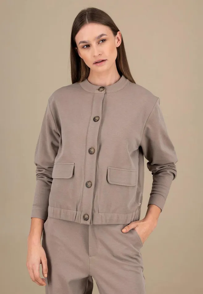 FYNCHHATTON Modern Jacket With Pockets Attached Summer Taupe Women Jack