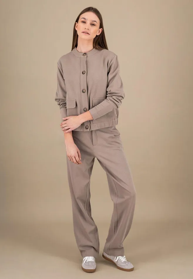 FYNCHHATTON Modern Jacket With Pockets Attached Summer Taupe Women Jack
