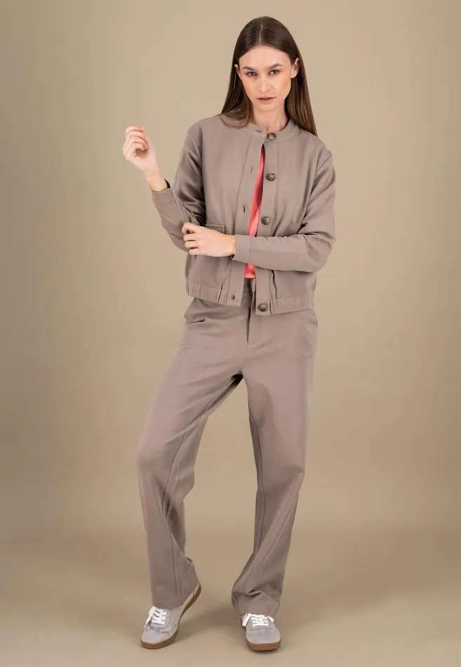 FYNCHHATTON Modern Jacket With Pockets Attached Summer Taupe Women Jack