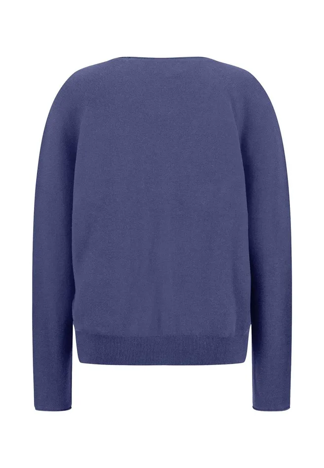 FYNCHHATTON Parting Jacket Made Of Cotton With Push Buttons Blue Purpleblack Women Cardigan