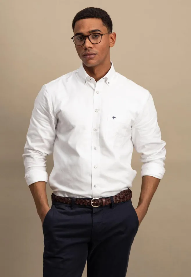 FYNCHHATTON Soft Oxford Shirt Made Of Cotton Light Blue Stripelight Bluenavywhitelight Blue Checkpinkpink Stripe Men Shirts