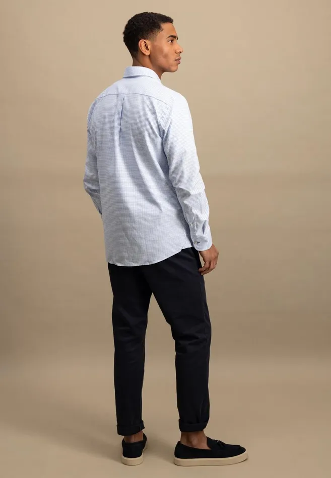 FYNCHHATTON Soft Oxford Shirt Made Of Cotton Light Blue Stripelight Bluenavywhitelight Blue Checkpinkpink Stripe Men Shirts