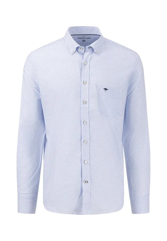 FYNCHHATTON Soft Oxford Shirt Made Of Cotton Light Blue Stripelight Bluenavywhitelight Blue Checkpinkpink Stripe Men Shirts