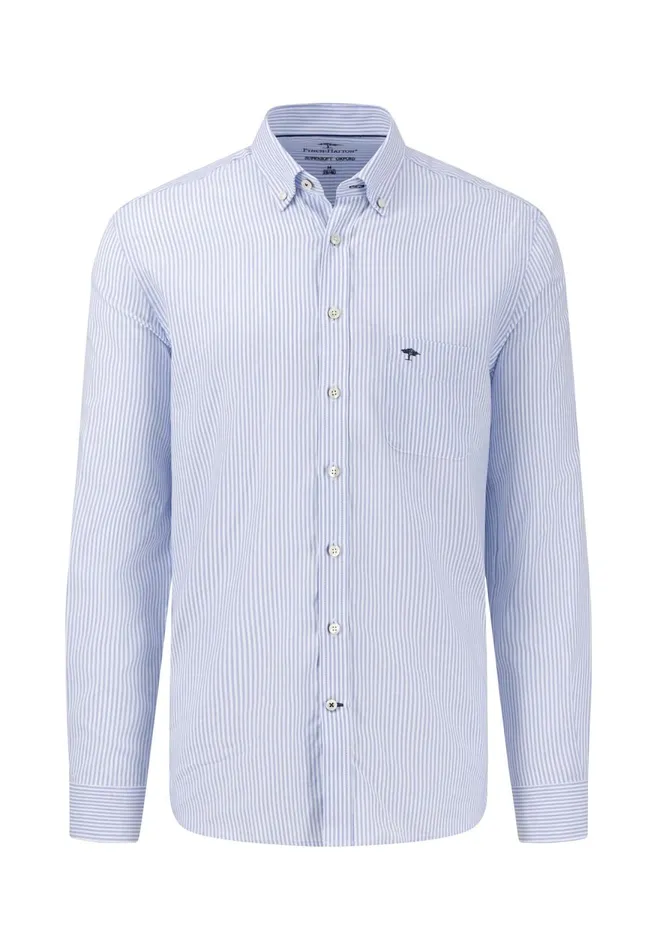 FYNCHHATTON Soft Oxford Shirt Made Of Cotton Light Blue Stripelight Bluenavywhitelight Blue Checkpinkpink Stripe Men Shirts
