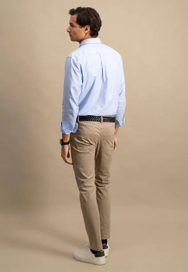 FYNCHHATTON Soft Oxford Shirt Made Of Cotton Light Blue Stripelight Bluenavywhitelight Blue Checkpinkpink Stripe Men Shirts