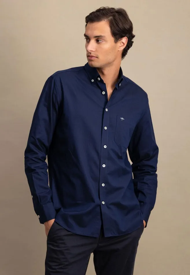 FYNCHHATTON Soft Oxford Shirt Made Of Cotton Light Blue Stripelight Bluenavywhitelight Blue Checkpinkpink Stripe Men Shirts