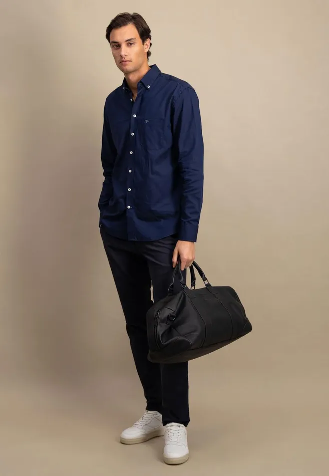 FYNCHHATTON Soft Oxford Shirt Made Of Cotton Light Blue Stripelight Bluenavywhitelight Blue Checkpinkpink Stripe Men Shirts