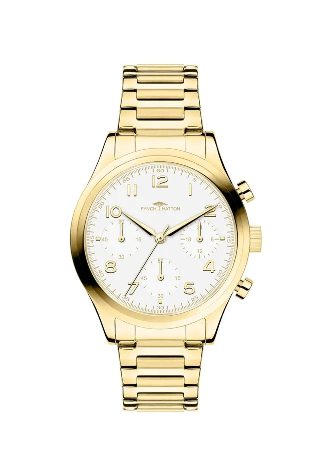 FYNCHHATTON Stainless Steel Wristwatch Gold Yellow Gold Women Watch