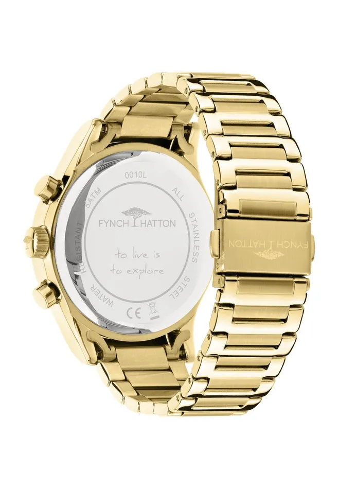 FYNCHHATTON Stainless Steel Wristwatch Gold Yellow Gold Women Watch FYNCHHATTON Stainless Steel Wristwatch Gold Yellow Gold Women Watch