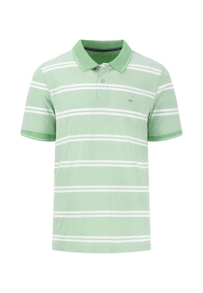 FYNCHHATTON Striped Polo Shirt Made Of Cotton Sunny Orangepeesummer Breezestrong Bluenavyturf Green Men Polo Shirt