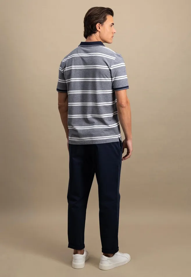 FYNCHHATTON Striped Polo Shirt Made Of Cotton Sunny Orangepeesummer Breezestrong Bluenavyturf Green Men Polo Shirt